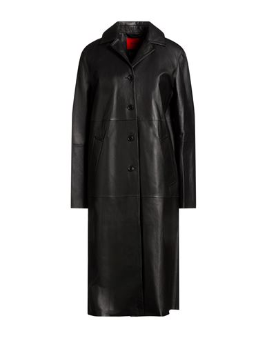 Max & Co . Woman Coat Black Size L Ovine Leather