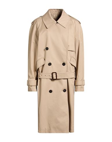 Attico The  Woman Overcoat & Trench Coat Sand Size 8 Cotton In White