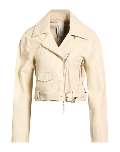 Bully Woman Jacket Cream Size 8 Leather In White