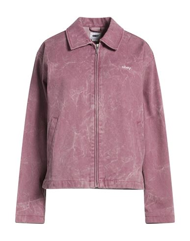 Obey Woman Denim Outerwear Mauve Size S Cotton In Purple