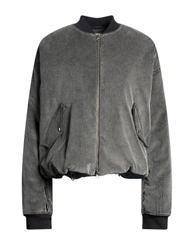 Facon Jacmin Façon Jacmin Woman Jacket Charcoal Size S Cotton In Grey