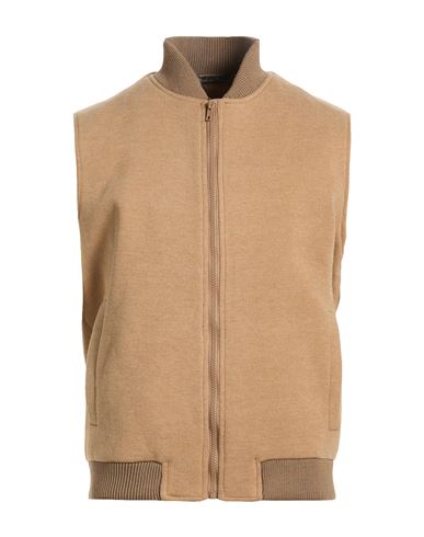 Exte Man Vest Camel Size 44 Polyester, Viscose, Elastane In Brown