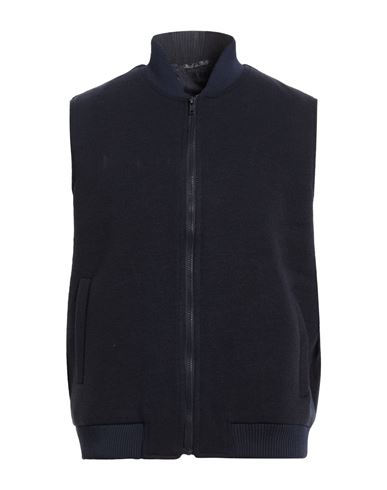 Exte Man Vest Navy Size 46 Polyester, Viscose, Elastane In Blue