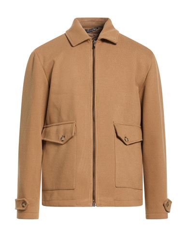 Exte Man Jacket Camel Size 42 Polyester, Viscose, Wool In Sand
