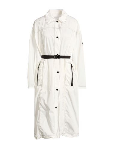 Moncler Woman Overcoat & Trench Coat White Size 2 Polyester