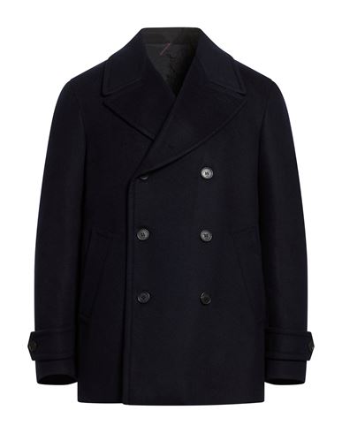 Montedoro Man Coat Navy Size 44 Wool In Black
