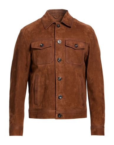 Montedoro Man Jacket Camel Size 38 Sheepskin In Brown