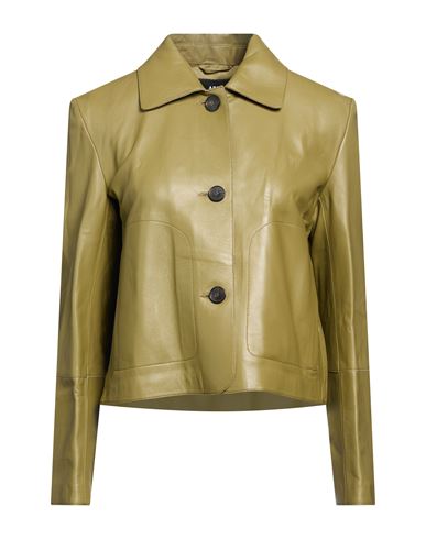 Arma Woman Jacket Military Green Size 6 Leather