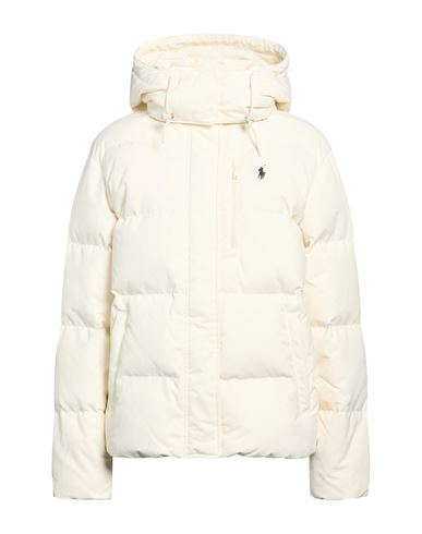 Polo Ralph Lauren Woman Puffer Ivory Size S Recycled Polyester In White