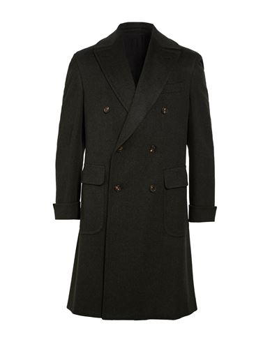 Caruso Man Coat Charcoal Size 40 Wool, Viscose In Grey