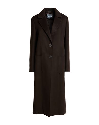 Barba Napoli Woman Coat Dark Brown Size 8 Virgin Wool, Cashmere