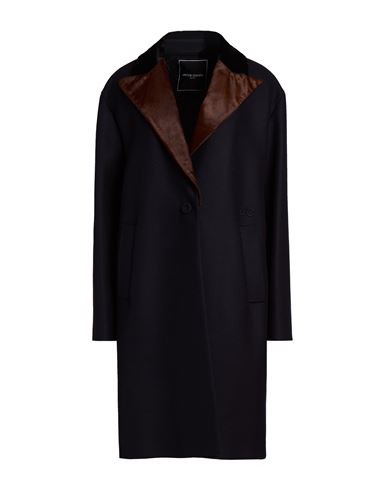 Jacob Cohёn Woman Coat Midnight Blue Size 4 Wool, Polyamide, Cashmere, Calfskin