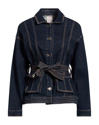 Over-d Over/d Woman Denim Outerwear Blue Size 8 Cotton, Elastane