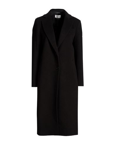 Laneus Woman Coat Black Size 8 Wool, Polyamide, Cashmere