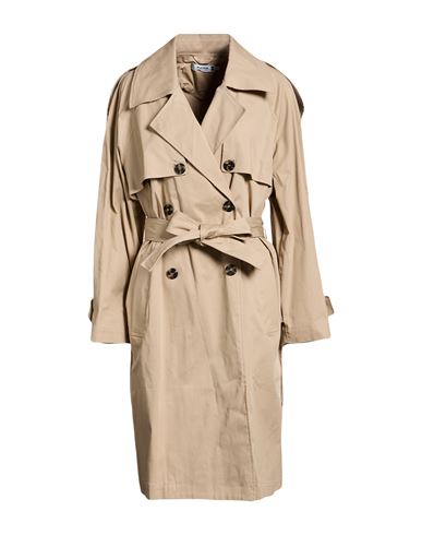 Please Woman Overcoat & Trench Coat Beige Size S Cotton, Elastane