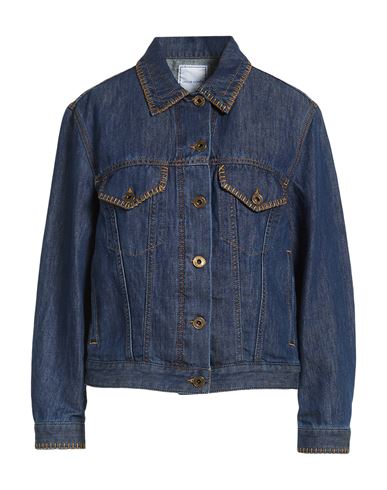 Jacob Cohёn Woman Denim Outerwear Blue Size 4 Polyester, Cotton