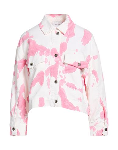 Shoe® Shoe Woman Denim Outerwear Pink Size M Cotton, Elastane