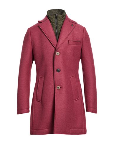 Bob Man Coat Antique Rose Size 38 Polyester, Acrylic, Virgin Wool, Elastane In Pink