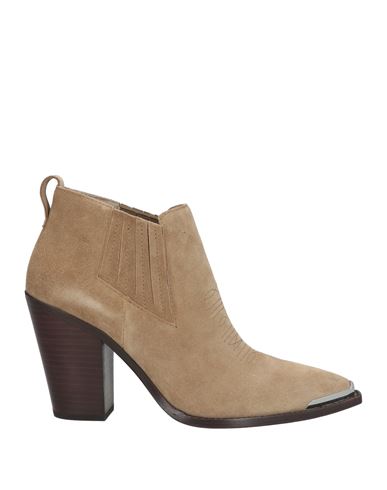 Ash Woman Ankle Boots Beige Size 10 Soft Leather
