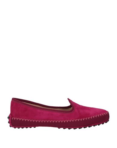 Tod's Woman Loafers Mauve Size 5.5 Leather In Purple