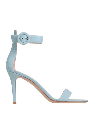 GIANVITO ROSSI GIANVITO ROSSI WOMAN SANDALS SKY BLUE SIZE 7 SOFT LEATHER