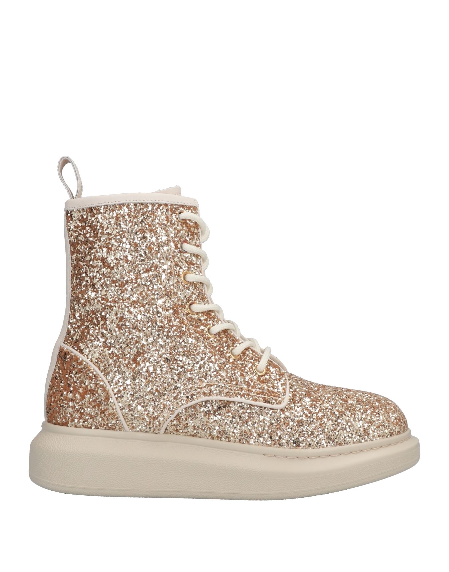 Alexander Mcqueen Ankle Boots In Gold