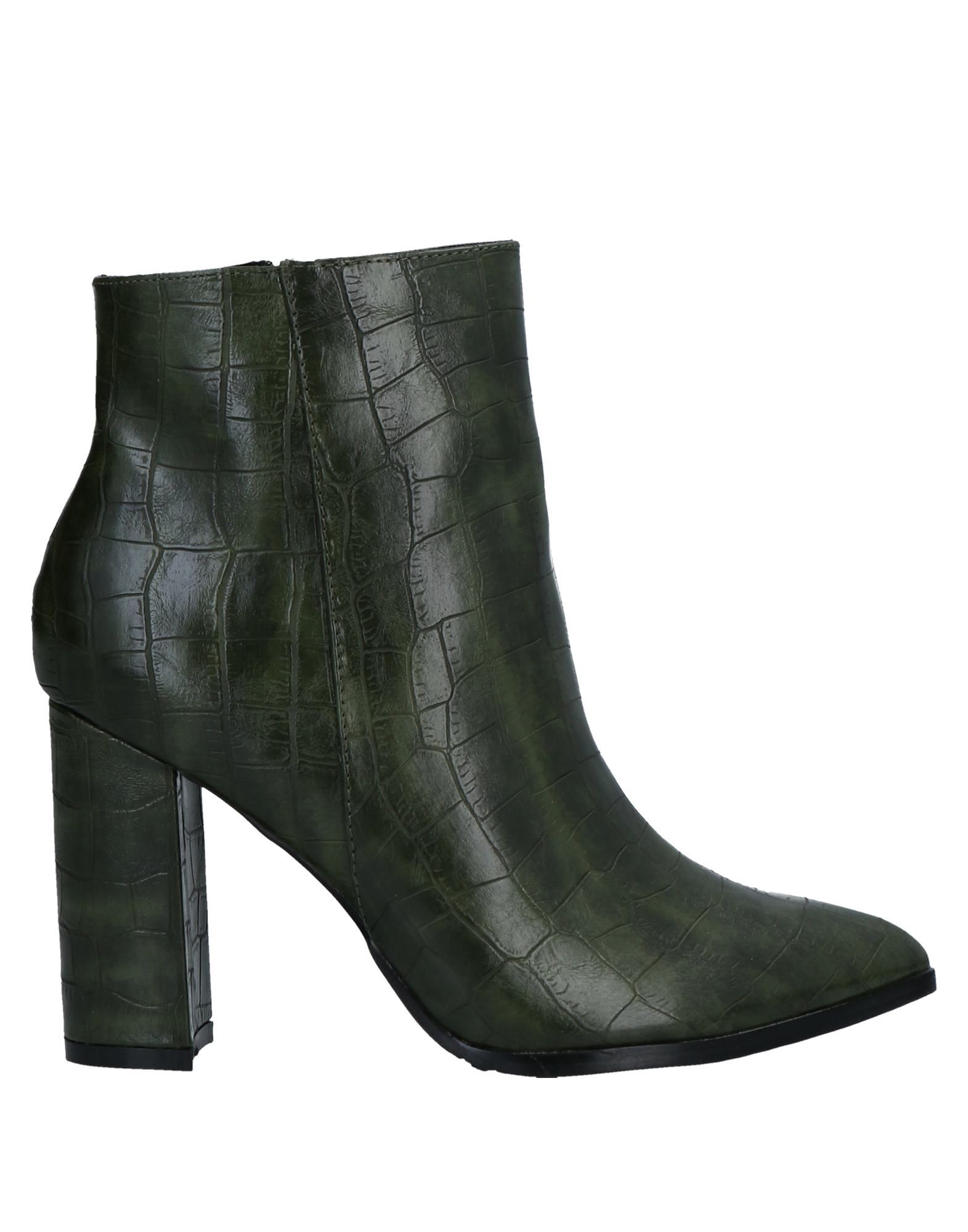 Divine Follie Ankle Boots In Military Green