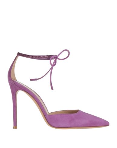 Gianvito Rossi Woman Pumps Mauve Size 8 Soft Leather In Purple