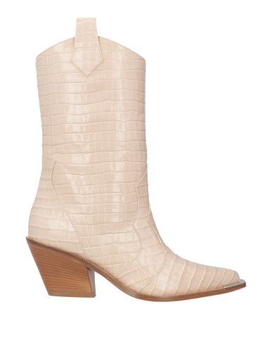 Aldo Castagna Woman Ankle Boots Beige Size 6 Soft Leather