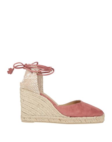 CASTAÃ±ER CASTAÑER WOMAN ESPADRILLES ANTIQUE ROSE SIZE 7.5 LEATHER 