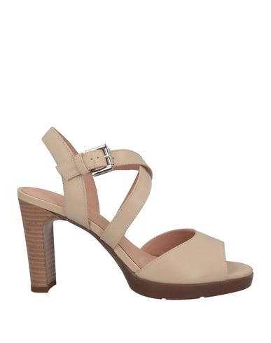 Geox Woman Sandals Sand Size 5 Soft Leather In Beige
