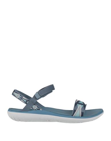 Teva Woman Sandals Slate Blue Size 8 Textile Fibers In Blue