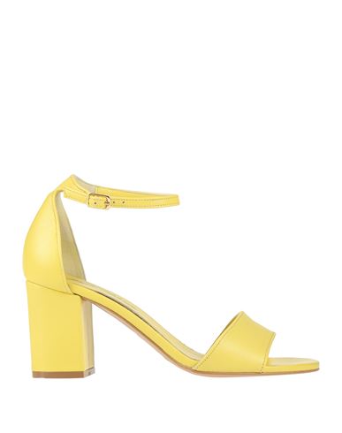 Paolo Mattei Woman Sandals Yellow Size 7 Soft Leather