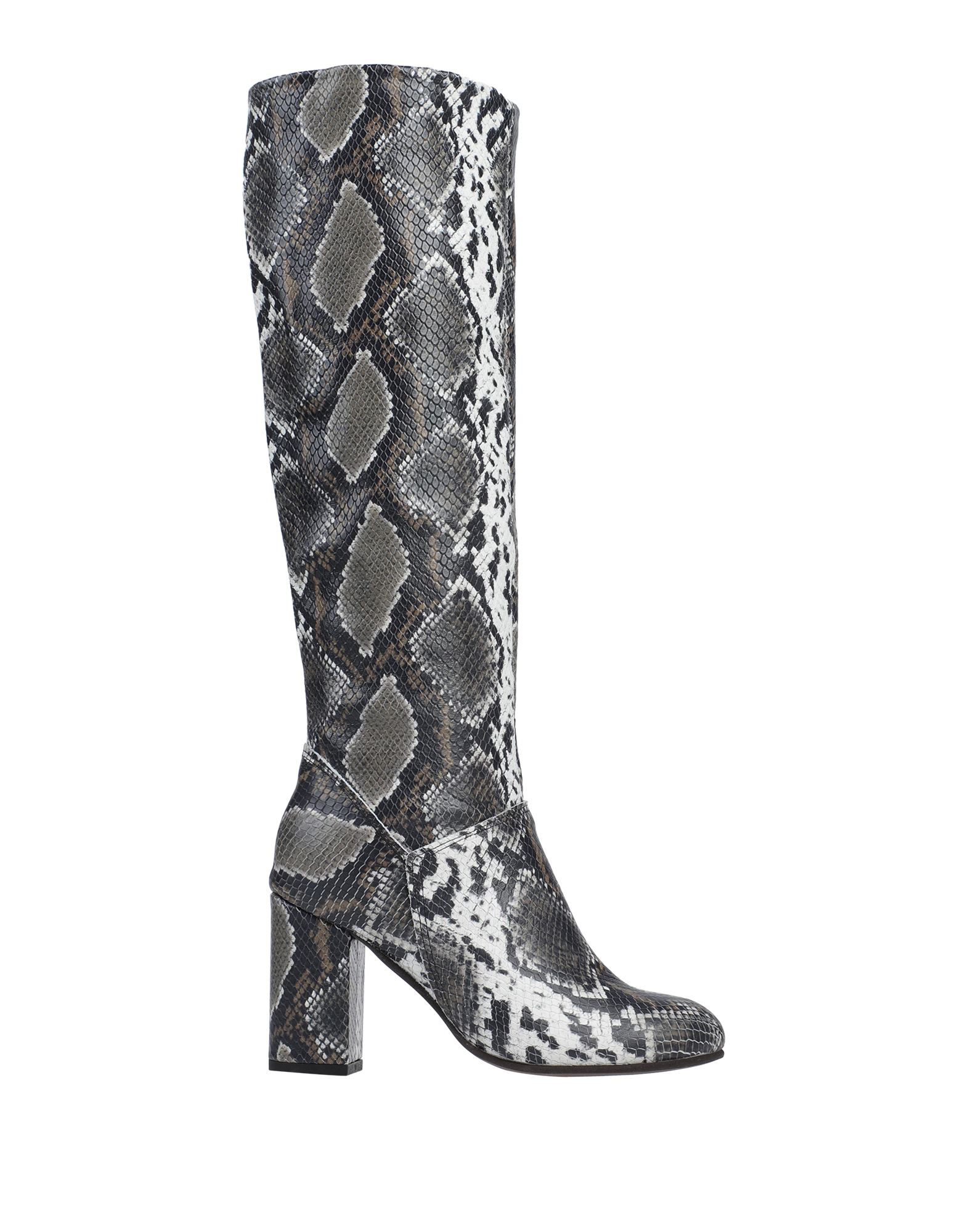 Divine Follie Knee Boots In Dove Grey