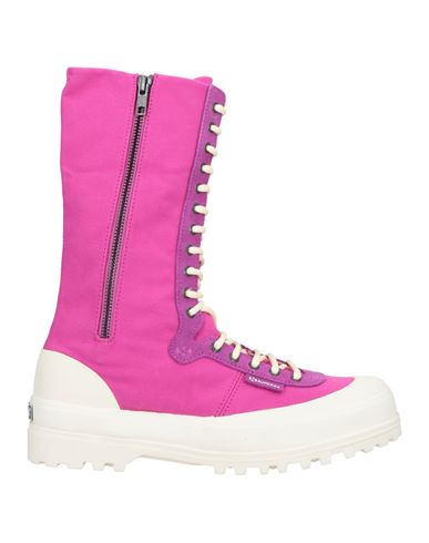Paura X Superga Man Boot Fuchsia Size 9 Cotton, Leather In Pink