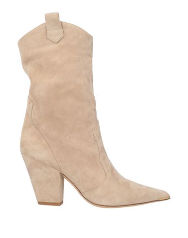 Aldo Castagna Woman Ankle Boots Beige Size 10 Soft Leather