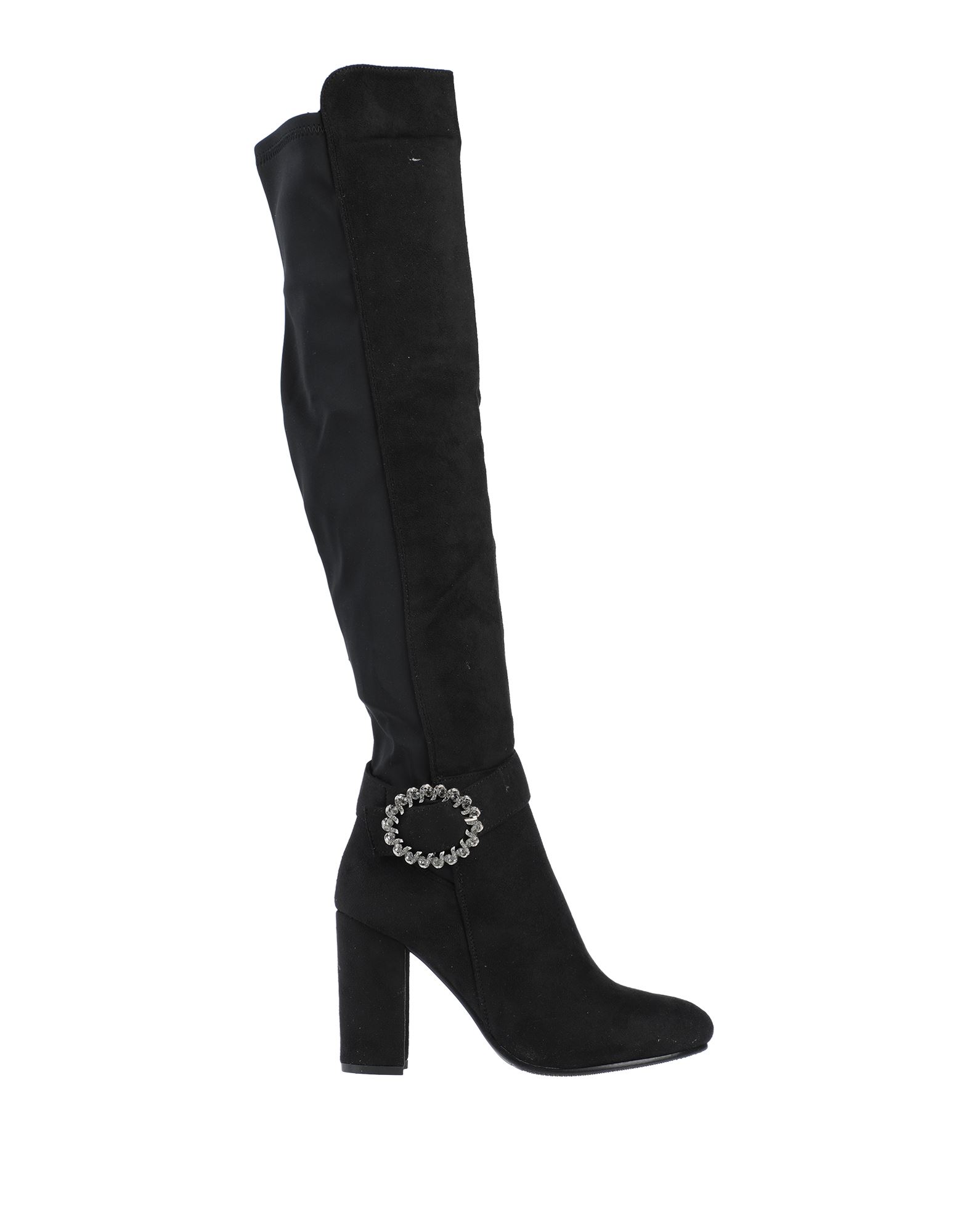 Sexy Woman Knee Boots In Black