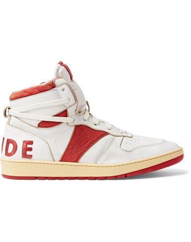 RHUDE RHUDE MAN SNEAKERS WHITE SIZE 10 SOFT LEATHER
