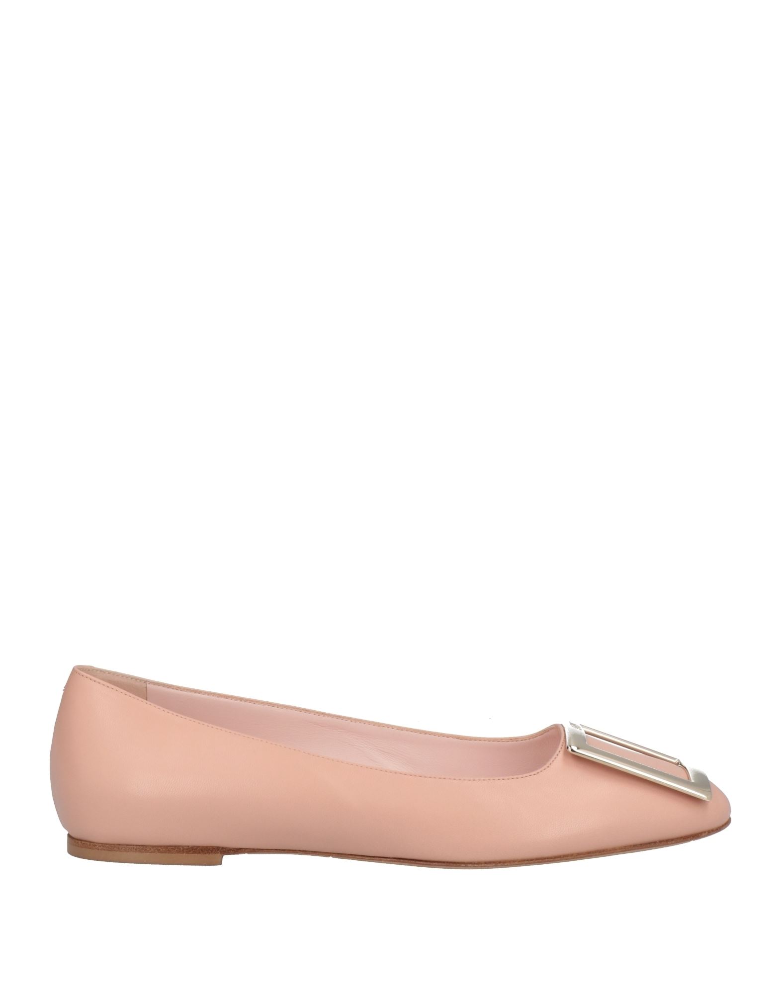 Shop Roger Vivier Woman Ballet Flats Pink Size 5.5 Soft Leather