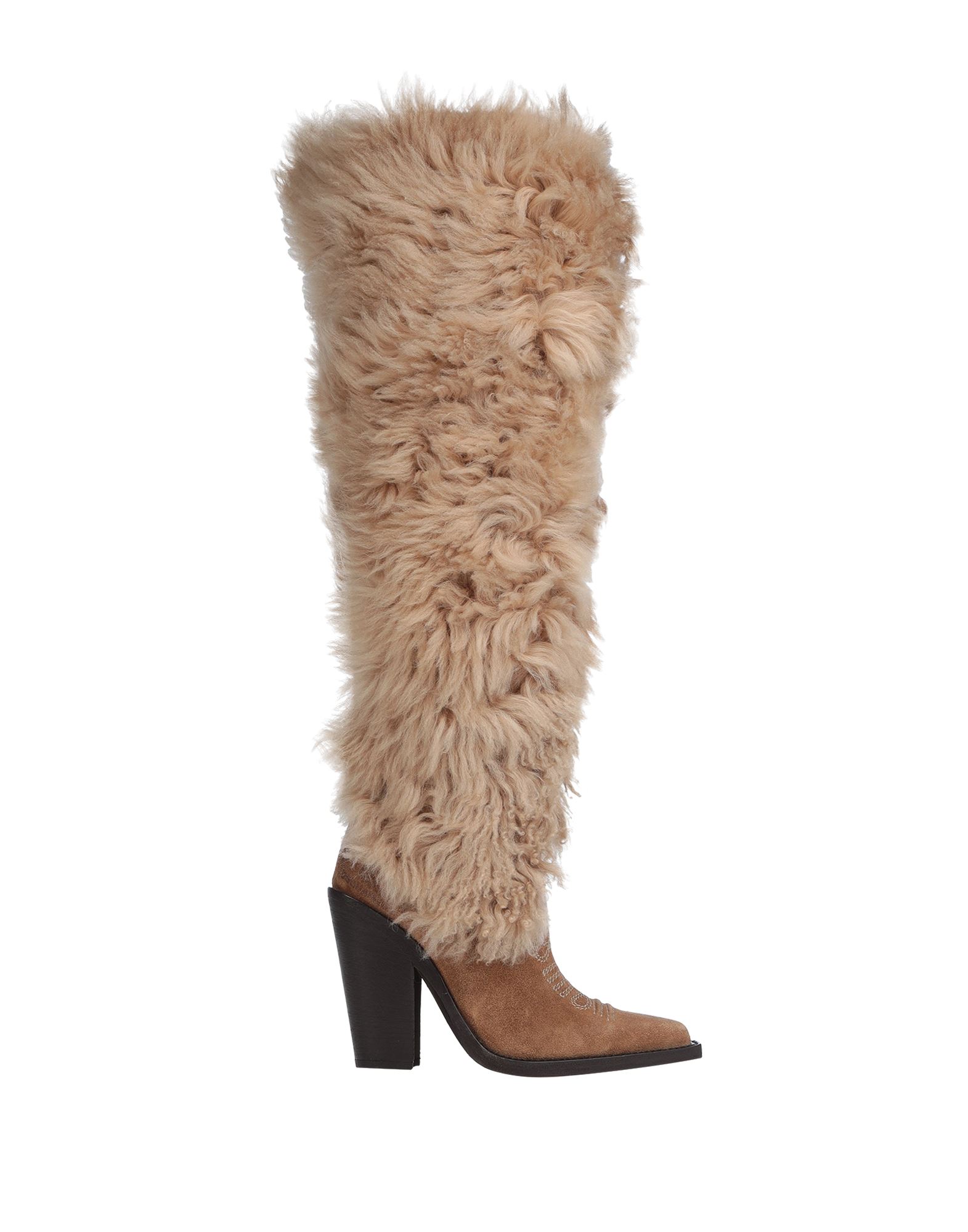 Dsquared2 Knee Boots In Beige