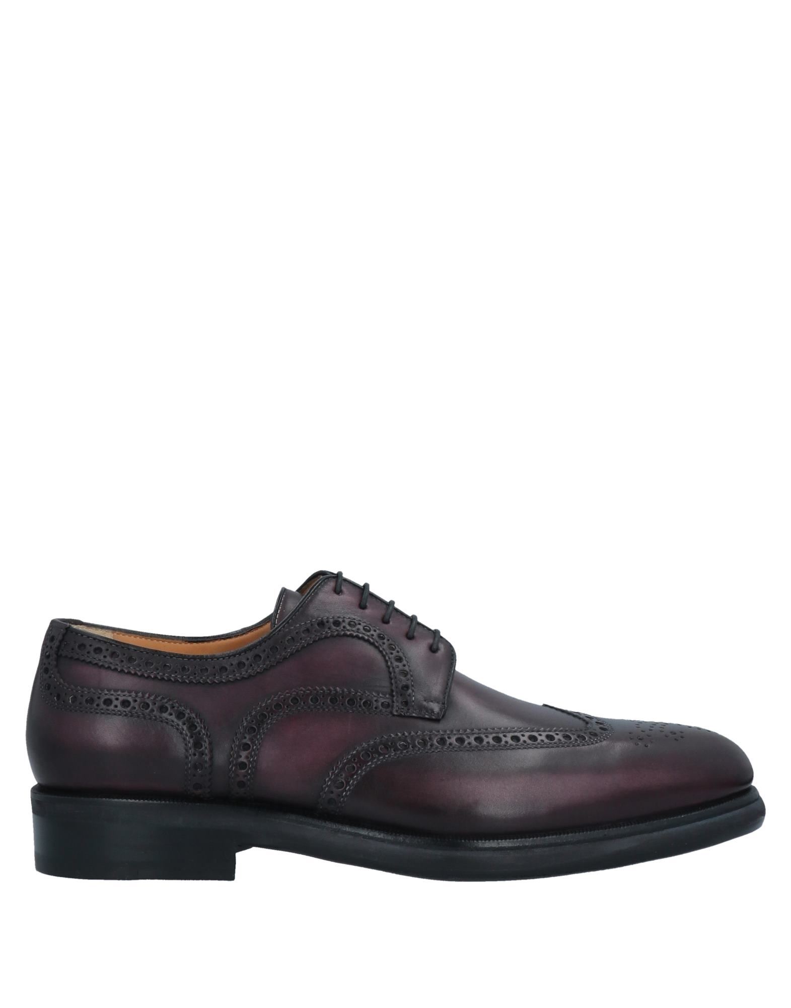 A.testoni Lace-up Shoes In Deep Purple