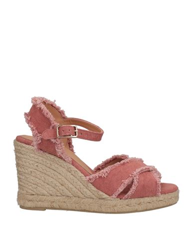 Castaã±er Castañer Woman Sandals Pastel Pink Size 6.5 Textile Fibers