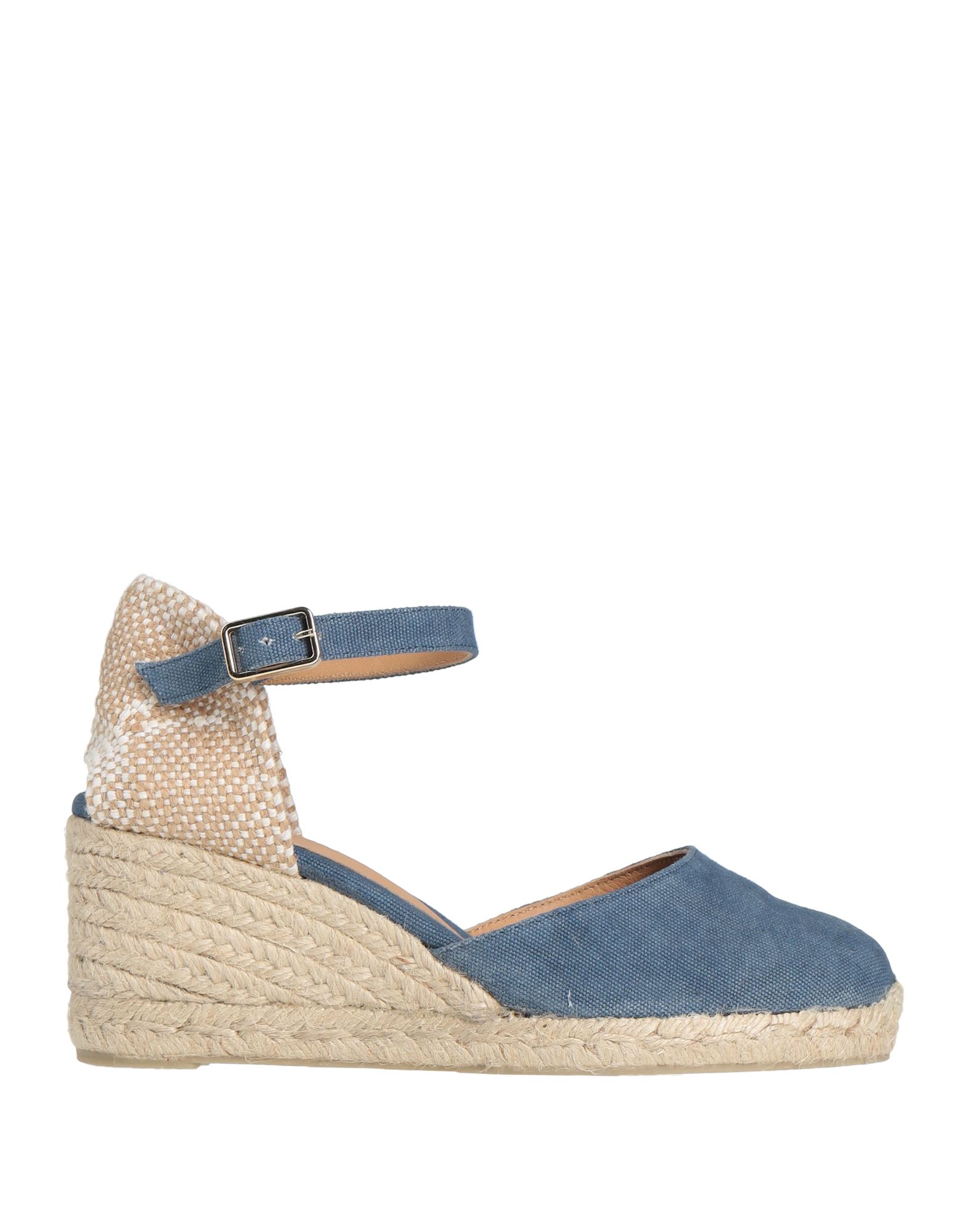 CASTAÃ±ER CASTAÑER WOMAN ESPADRILLES SLATE BLUE SIZE 10 TEXTILE FIBERS 