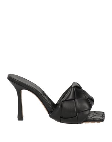 Bottega Veneta Woman Sandals Black Size 6 Soft Leather