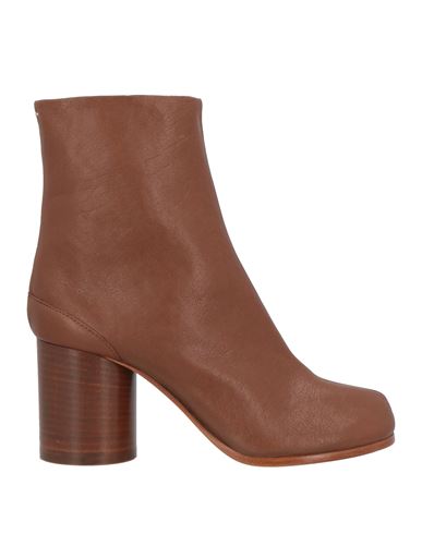 Maison Margiela Woman Ankle Boots Tan Size 6 Leather In Brown