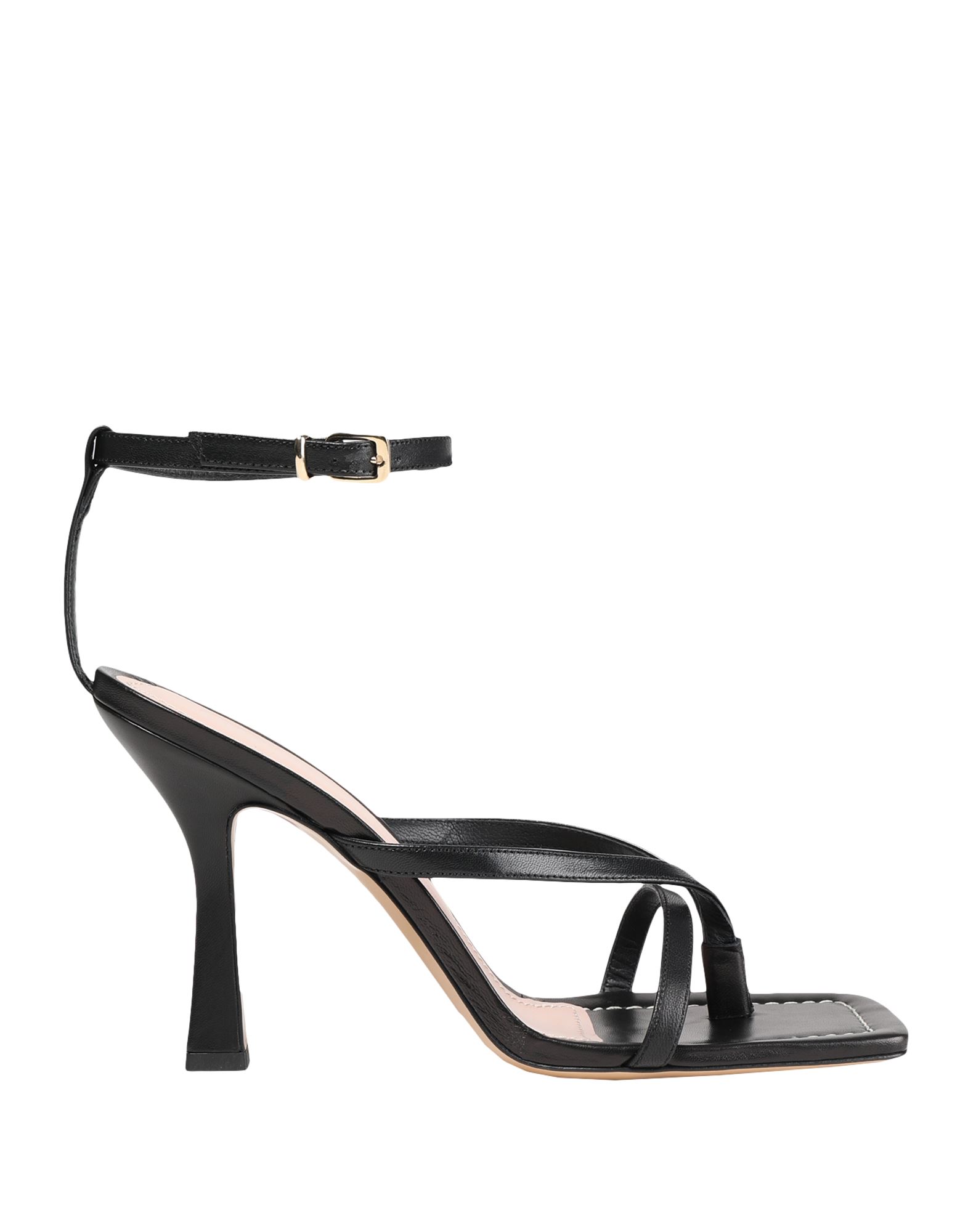 8 By Yoox Toe Strap Sandals In Black