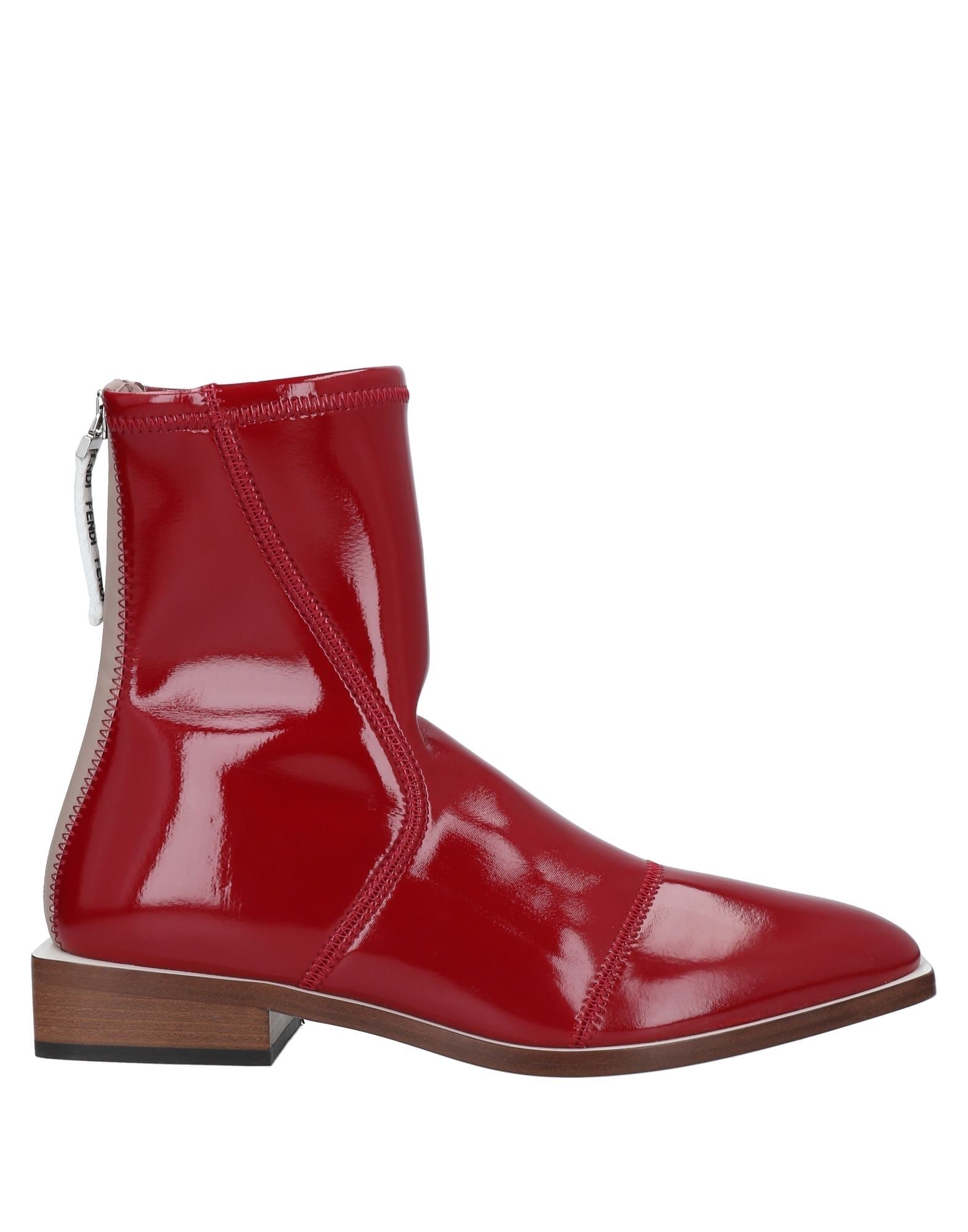 Fendi Ankle Boots In Red