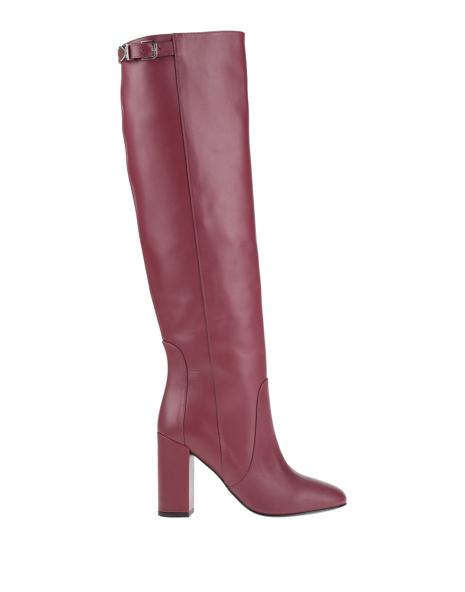 Patrizia Pepe Knee Boots In Brick Red