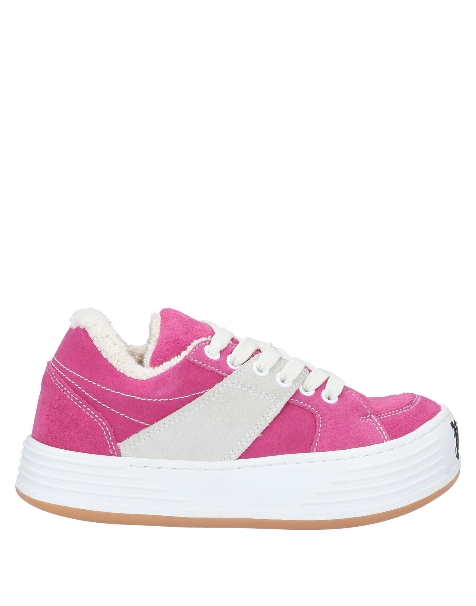 Palm Angels Pink Suede Snow Low Top Sneakers ModeSens