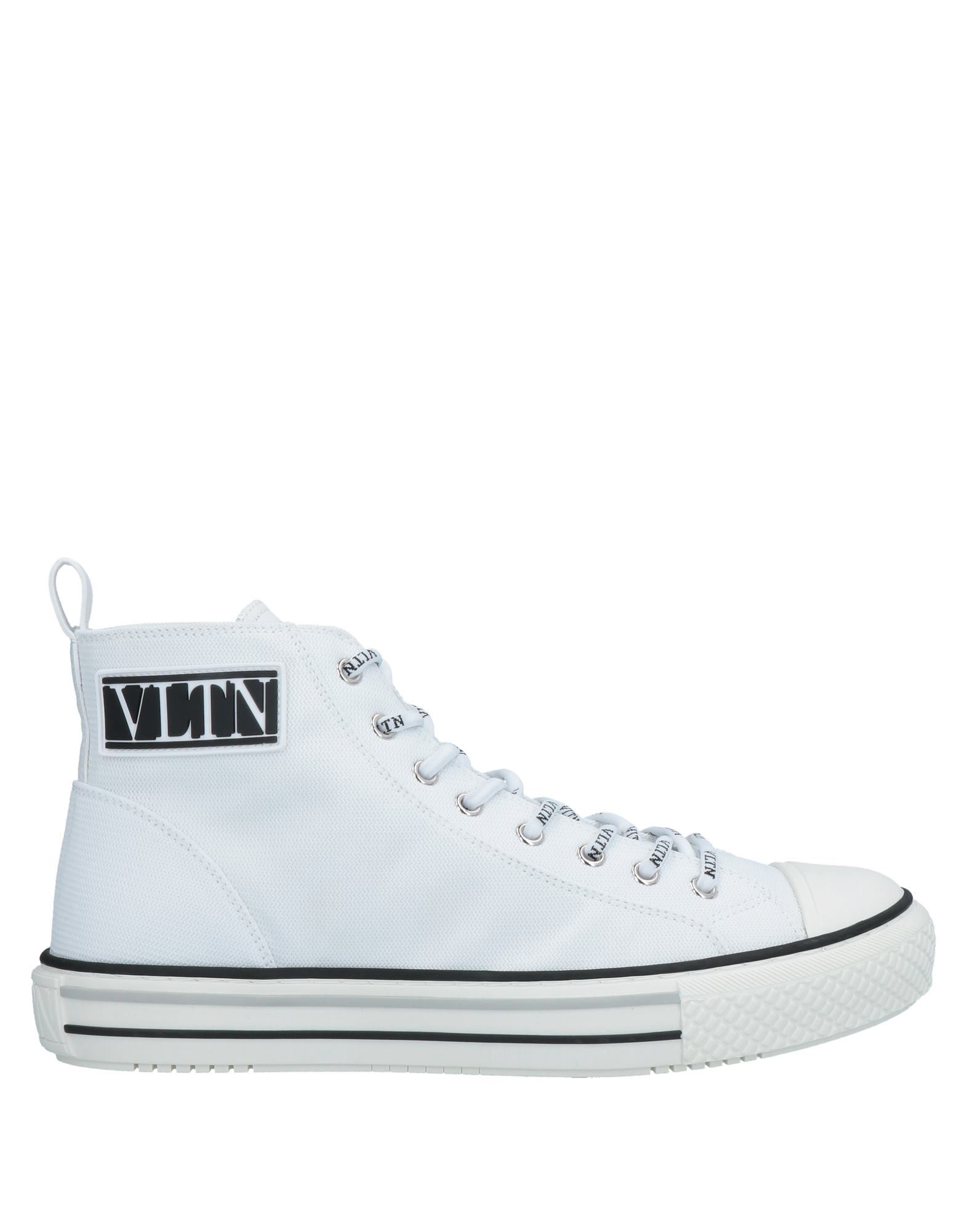 Shop Valentino Garavani Man Sneakers White Size 9 Textile Fibers